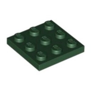 LEGO Plaat 3x3 DONKERGROEN (10 stuks)
