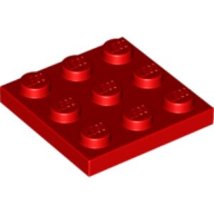 LEGO Plaat 3x3 ROOD (100 stuks)