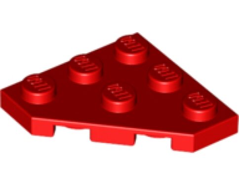 LEGO Plaat 3×3 met Hoek ROOD (100 pcs)