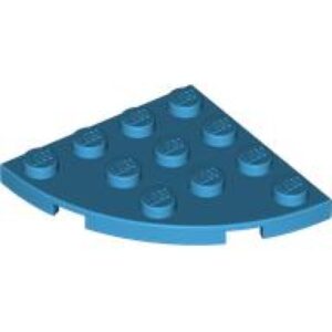 LEGO Plaat 4x4 met Ronde Hoek DONKERAZUUR (100 stuks)