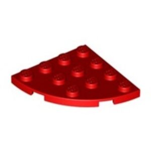 LEGO Plaat 4x4 met Ronde Hoek ROOD (100 stuks)