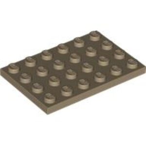 LEGO Plaat 4x6 DONKERBEIGE (100 stuks)