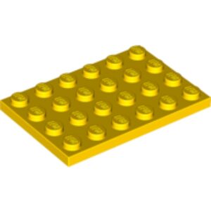 LEGO Plaat 4x6 GEEL (100 stuks)
