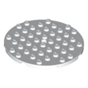 LEGO Plaat 8x8 Rond WIT