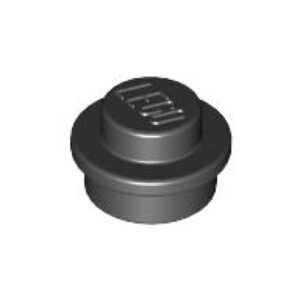 LEGO Plaat Rond 1x1 ZWART (100 stuks)
