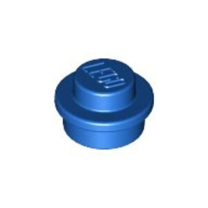 LEGO Plaat Rond 1x1 BLAUW (100 stuks)