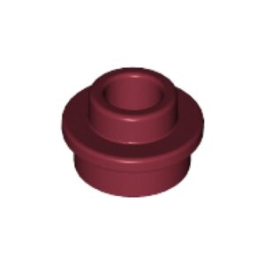 LEGO Plaat Rond 1x1 Open Nop DONKERROOD (100 stuks)