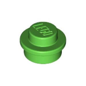 LEGO Plaat Rond 1x1 HELDERGROEN (100 stuks)