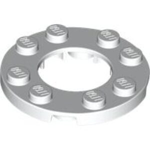 LEGO Plaat Rond 4x4 Open WIT (100 stuks)