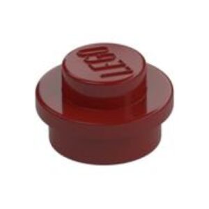 LEGO Plaat Rond 1x1 DONKERROOD (100 stuks)