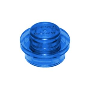 LEGO Plaat Rond 1x1 TRANSPARANT DONKERBLAUW (100 stuks)
