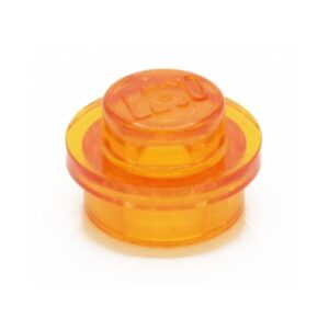 LEGO Plaat Rond 1x1 TRANSPARANT ORANJE (100 stuks)