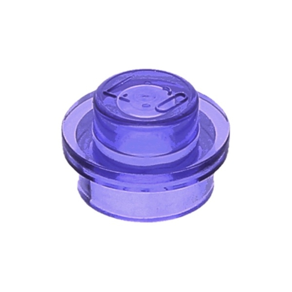 LEGO Plaat Rond 1x1 TRANSPARTANT PAARS (100 stuks)