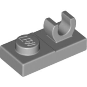 LEGO Plaat 1x2 met Clip LICHTGRIJS (100 stuks)