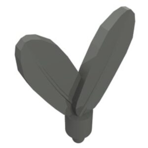 LEGO Pluimveren DONKERGRIJS (10 stuks)