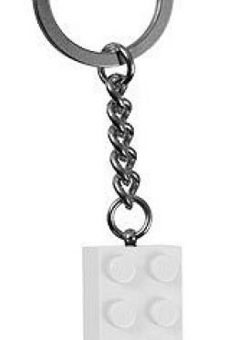 LEGO Sleutelhanger Steen 2×4 WIT