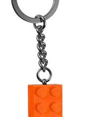 LEGO Sleutelhanger Steen 2×4 ORANJE