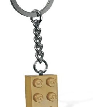 LEGO Sleutelhanger Steen 2×4 DONKERBEIGE