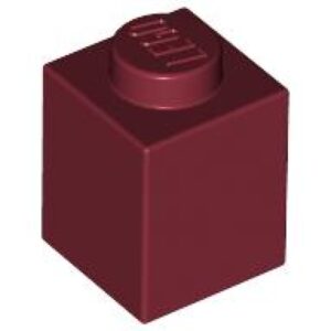 LEGO Steen 1x1 DONKERROOD (100 stuks)