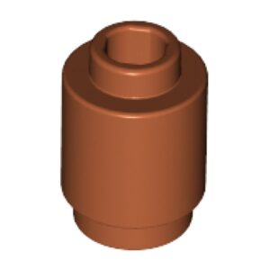 LEGO Steen 1x1 Rond DONKERORANJE (100 stuks)