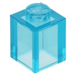 LEGO Steen 1x1 TRANSPARANT LICHTBLAUW (100 stuks)