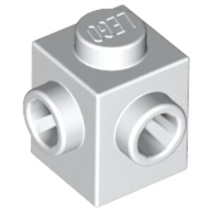 LEGO Steen 1x1 met Zij-noppen WIT (100 stuks)