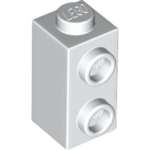 LEGO Steen 1x1x1 met 2 Zij-noppen WIT (100 stuks)