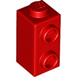 LEGO Steen 1x1x1 met 2 Zij-noppen ROOD (100 stuks)