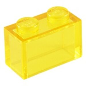 LEGO Steen 1x2 TRANSPARANT GEEL (100 stuks)