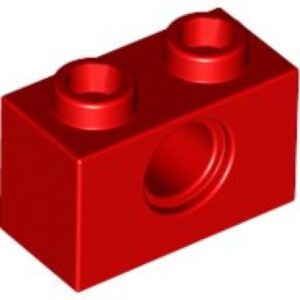 LEGO Steen 1x2 met Gat ROOD (100 stuks)