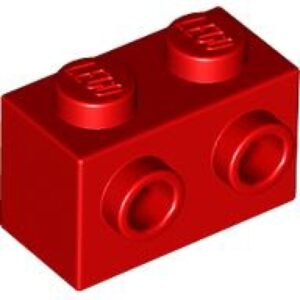 LEGO Steen 1x2 met Zij-noppen ROOD (100 stuks)