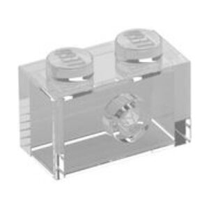 LEGO Steen 1x2 met 1 Zij-nop TRANSPARANT (100 stuks)