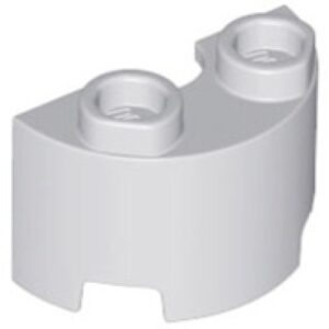 LEGO Steen 1x2 Halfrond LICHTGRIJS (100 stuks)