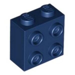 LEGO Steen 1x2x1 met Zij-noppen DONKERBLAUW (100 stuks)
