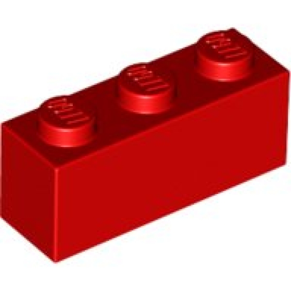 LEGO Steen 1x3 ROOD (100 stuks)