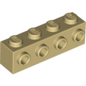 LEGO Steen 1x4 met Zij-noppen BEIGE (100 stuks)