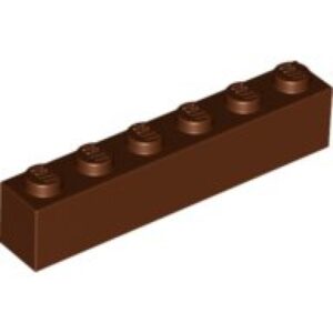 LEGO Steen 1x6 BRUIN (100 stuks)