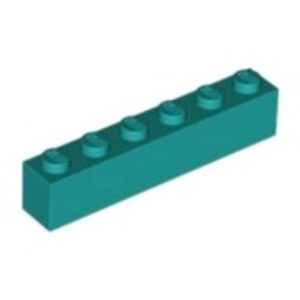 LEGO Steen 1x6 DONKERTURQUOISE (100 stuks)