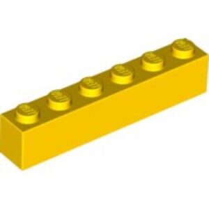 LEGO Steen 1x6 GEEL (100 stuks)