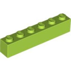 LEGO Steen 1x6 LIMEGROEN (100 stuks)