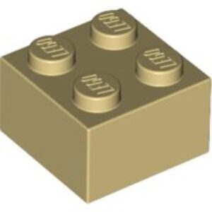 LEGO Steen 2x2 BEIGE (100 stuks)