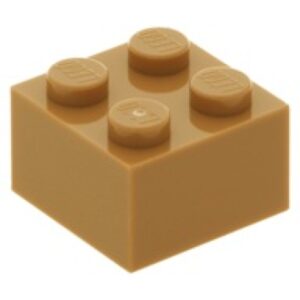 LEGO Steen 2x2 NOUGAT (100 stuks)