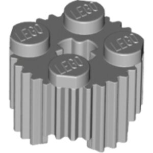 LEGO Steen 2x2 Rond met Grill LICHTGRIJS (100 stuks)