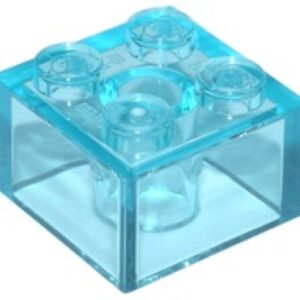LEGO Steen 2x2 TRANSPARANT LICHTBLAUW (10 stuks)