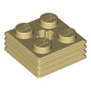 LEGO Steen 2x2x2/3 Geribbeld BEIGE (100 stuks)