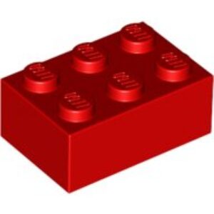LEGO Steen 2x3 ROOD (100 stuks)