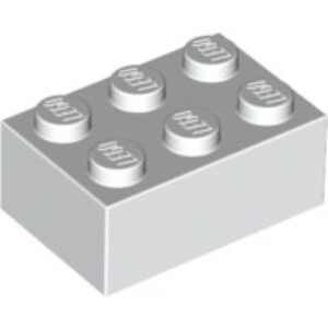 LEGO Steen 2x3 WIT (100 stuks)