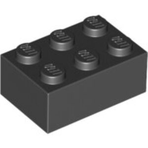 LEGO Steen 2x3 ZWART (100 stuks)
