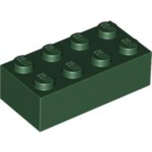 LEGO Steen 2x4 DONKERGROEN (100 stuks)