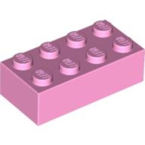 LEGO Steen 2x4 LICHTROZE (100 stuks)